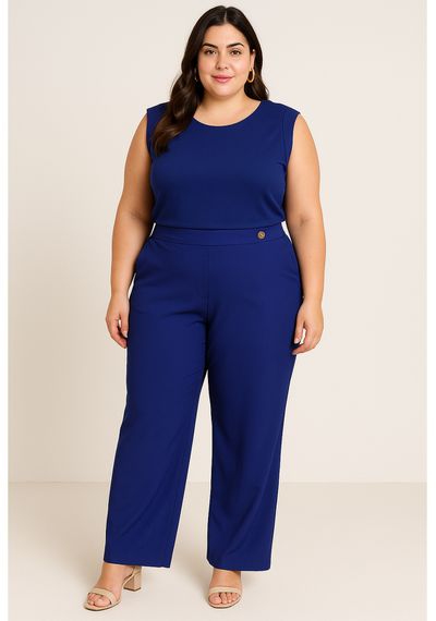 BLUSA TRICOLINE PLUS - 8777.AZUL INTENSO - RUDÉLY LOJA