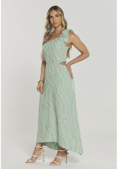 VESTIDO VISCOSE ANIMAL - 2692.VERDE CLARO - RUDÉLY LOJA