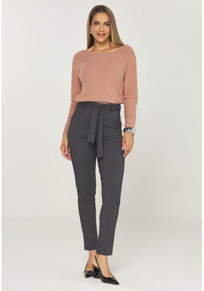 PULL PLUMA DECOTE CANOA - 9838.ROSA - RUDÉLY LOJA