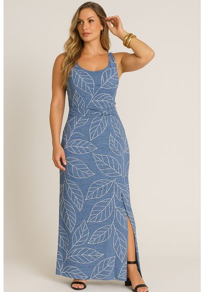 VESTIDO LONGO ESTAMPADO - 2686.007 - RUDÉLY LOJA