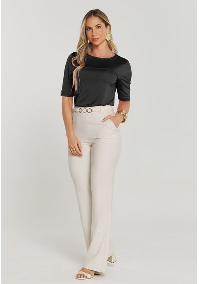T-SHIRT RAYON RECORTES - 8827.PRETO - RUDÉLY LOJA