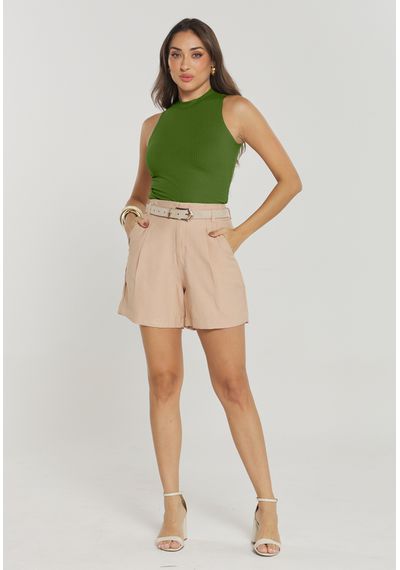 BLUSA CANELADA - 8115.VERDE MILITAR - RUDÉLY LOJA