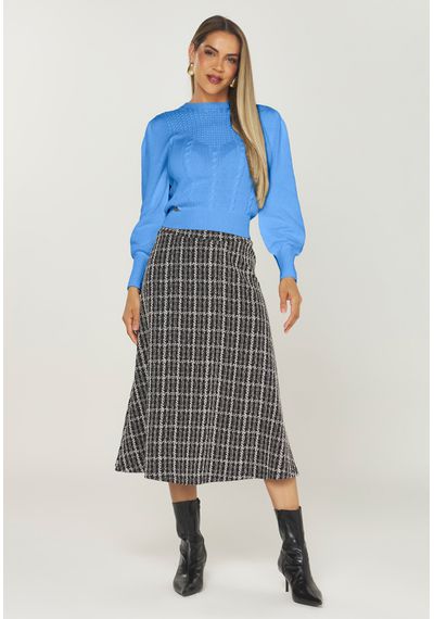 BLUSA BUFANTE SERIDÓ - 9624.AZUL MÉDIO - RUDÉLY LOJA