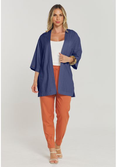 KIMONO TRICOLINE NATURE - 7425.AZUL INTENSO - RUDÉLY LOJA