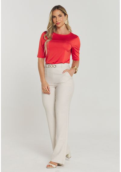 T-SHIRT RAYON RECORTES - 8827.TANGERINE - RUDÉLY LOJA