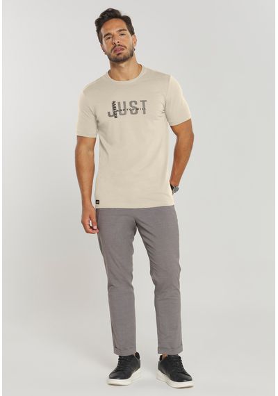 CAMISETA PRIME ESTAMPA RELEVO - 3752.BEGE - RUDÉLY LOJA
