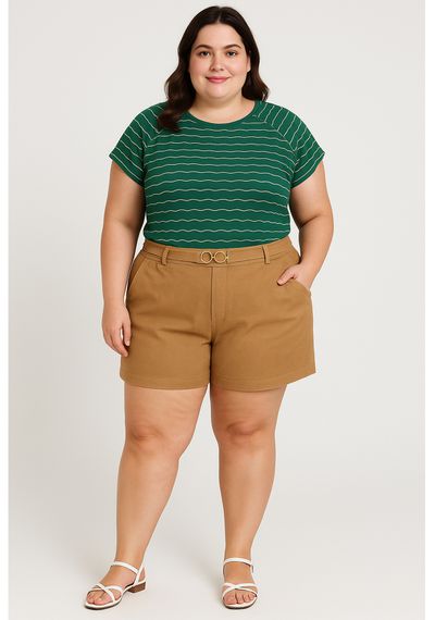 BLUSA PLUS DELICATE - 8808.VERDE - RUDÉLY LOJA
