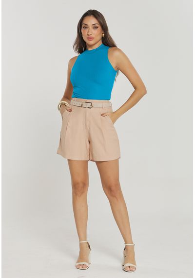 BLUSA CANELADA - 8115.AZUL TURQUESA - RUDÉLY LOJA