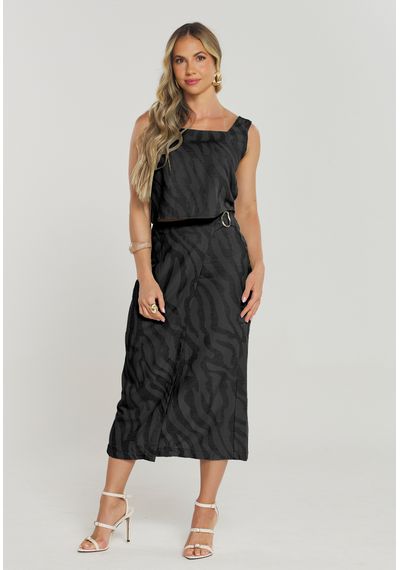 CROPPED ANIMALE - 8805.PRETO - RUDÉLY LOJA