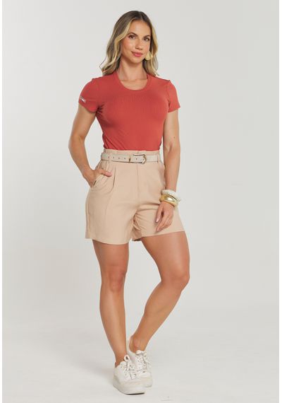 SHORT ALFAIATARIA VISCOSE - 5380.BEGE - RUDÉLY LOJA