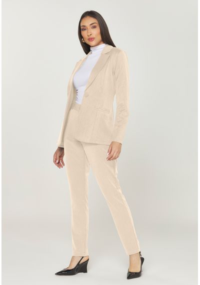 BLAZER ALFAIATARIA - 7371.BEGE - RUDÉLY LOJA