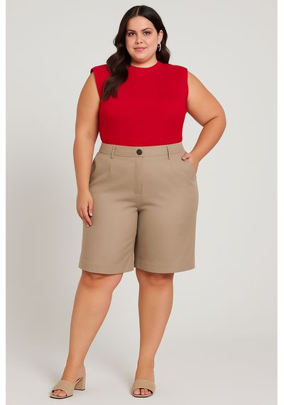 SHORT SPANDEX PLUS - 5423.AREIA - RUDÉLY LOJA