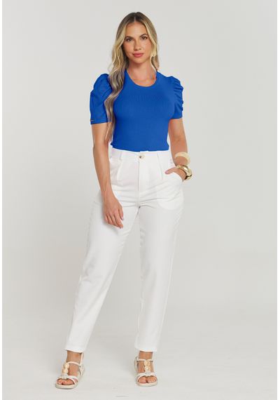 BLUSA CANELADA PRINCESA - 8618.AZUL - RUDÉLY LOJA
