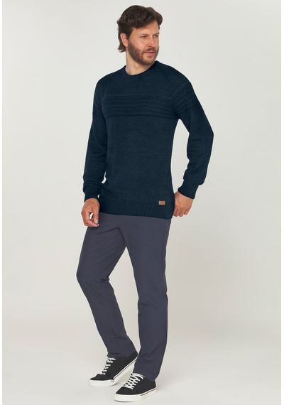 SUETER MESCLA PLUMA - 9875.AZUL JEANS - RUDÉLY LOJA