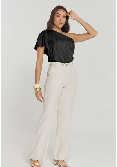 BLUSA BABADO ANIMALE - 8798.PRETO - RUDÉLY LOJA
