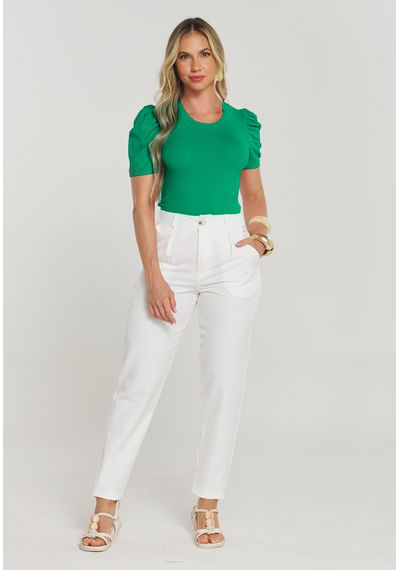 BLUSA CANELADA PRINCESA - 8618.VERDE - RUDÉLY LOJA