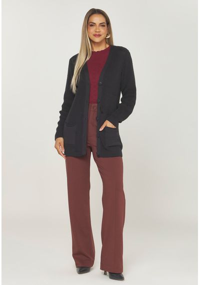 MAXICARDIGÃ SERIDÓ - 9858.PRETO - RUDÉLY LOJA