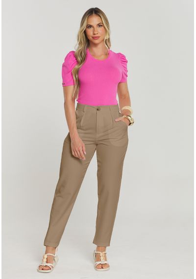 CALÇA ALFAIATARIA SPANDEX - 5409.AREIA - RUDÉLY LOJA