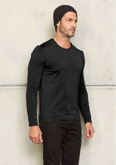 CAMISETA TÉRMICA MASCULINA - 3433.PRETO - RUDÉLY LOJA