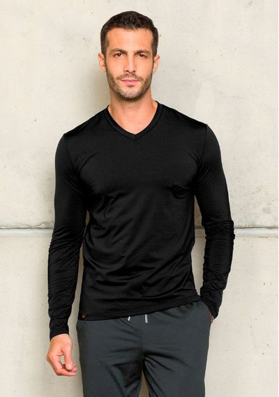 CAMISA TÉRMICA MASCULINA - 4449.PRETO - RUDÉLY LOJA