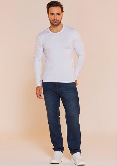 CAMISETA TÉRMICA MASCULINA - 3433.BRANCO - RUDÉLY LOJA