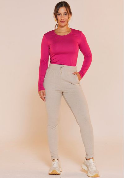 BLUSA DECOTE REDONDO - 4251.ROSÉ - RUDÉLY LOJA