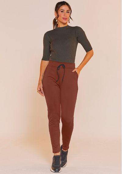 CALÇA JOGGER MICRO THERMO - 5318.MARROM CLARO - RUDÉLY LOJA