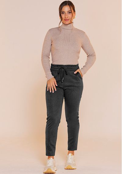 CALÇA JOGGER SUEDE SARJA - 5395.PRETO - RUDÉLY LOJA