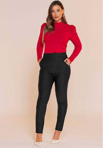 CALÇA RISCA DE GIZ - 5397.PRETO - RUDÉLY LOJA