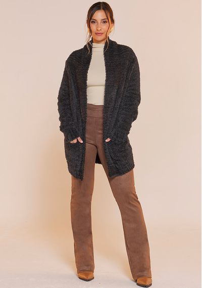CALÇA SUEDE BOOT CUT - 5401.MARROM CLARO - RUDÉLY LOJA