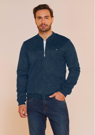 JAQUETA BOMBER SUEDE - 6162.MARINHO - RUDÉLY LOJA
