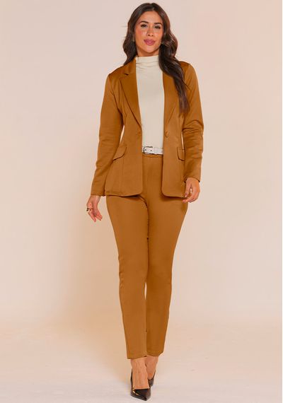 BLAZER ALFAIATARIA - 7371.CARAMELO - RUDÉLY LOJA