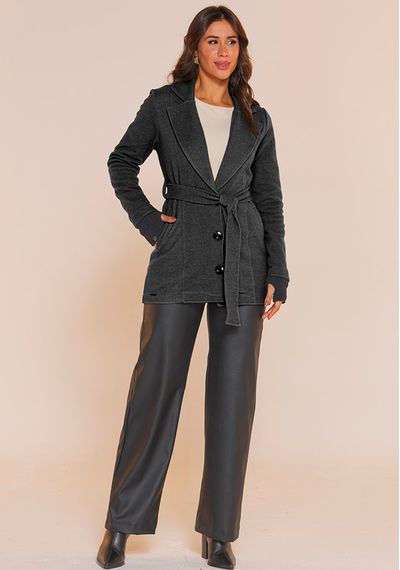 CASACO LÃ JACQUARD AMARRAÇÃO - 7410.PRETO - RUDÉLY LOJA