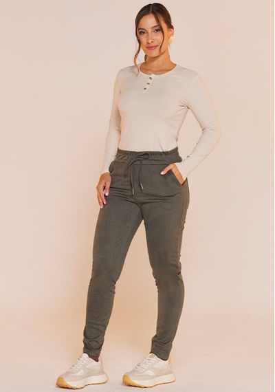 BLUSA CANELADA COM BOTÕES - 8184.AREIA - RUDÉLY LOJA