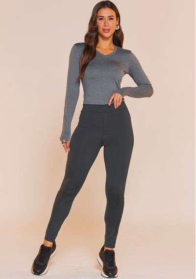 BLUSA TÉRMICA DECOTE V - 8263.MESCLA ESCURO - RUDÉLY LOJA
