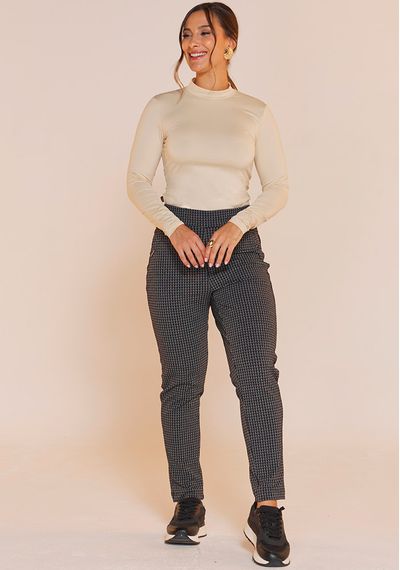 BLUSA GOLA ALTA - 8444.OFF WHITE - RUDÉLY LOJA