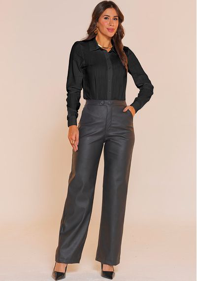 CAMISA TRICOLINE - 8693.PRETO - RUDÉLY LOJA