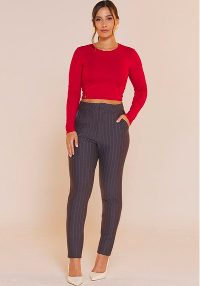 CROPPED CANELADO - 8702.VERMELHO - RUDÉLY LOJA