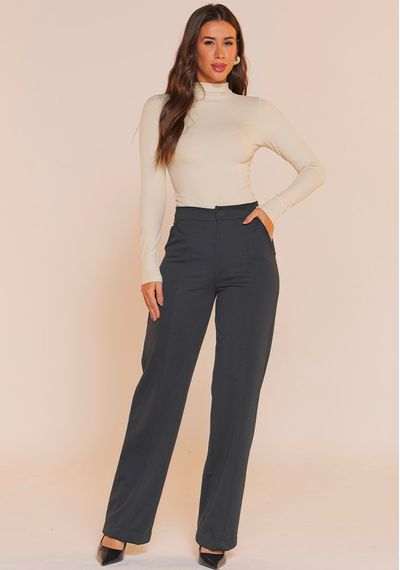 BLUSA CANELADA TÉRMICA COM GOLA - 8733.OFF WHITE - RUDÉLY LOJA