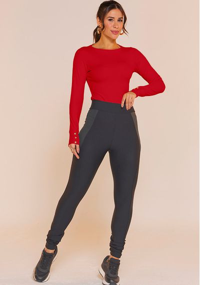BLUSA CANELADA TÉRMICA CANOA - 8742.VERMELHO - RUDÉLY LOJA
