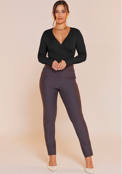 BLUSA TRANSPASSADA CANELADA - 8771.PRETO - RUDÉLY LOJA