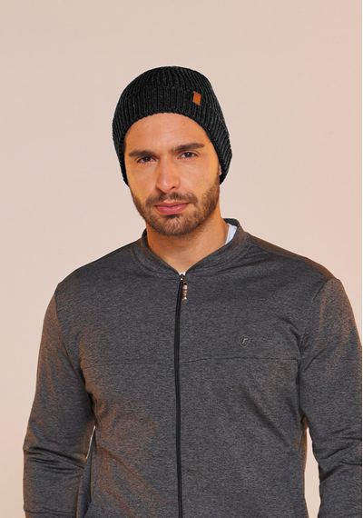 GORRO MASCULINO - 9607.PRETO MESCLA - RUDÉLY LOJA