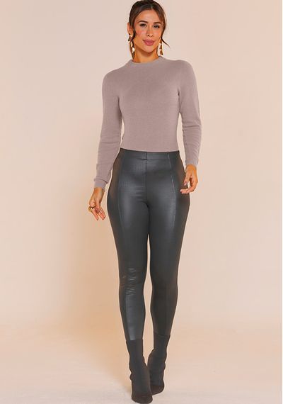 BLUSA BÁSICA PLUMA - 9636.CINZA - RUDÉLY LOJA