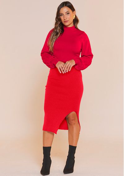 SAIA TRICÔ MESCLA - 9642.VERMELHO - RUDÉLY LOJA