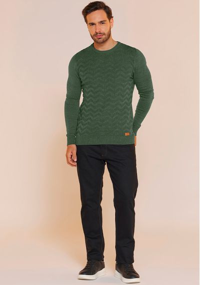 SUÉTER MASCULINO RELEVOS - 9676.VERDE - RUDÉLY LOJA