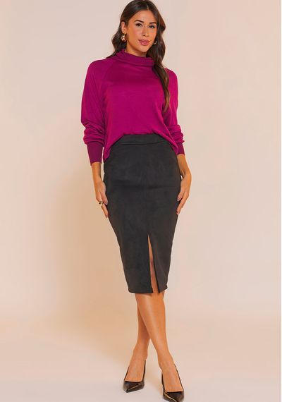 BLUSA TRICÔ AMPLA - 9753.ROSÉ - RUDÉLY LOJA