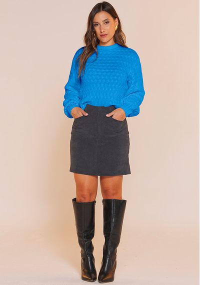 PULL PONTOS ENTRELAÇADOS - 9764.AZUL MÉDIO - RUDÉLY LOJA