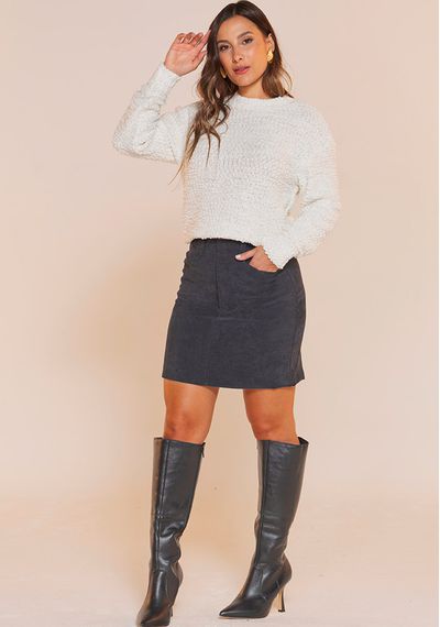 PULL POM POM - 9766.OFF WHITE - RUDÉLY LOJA