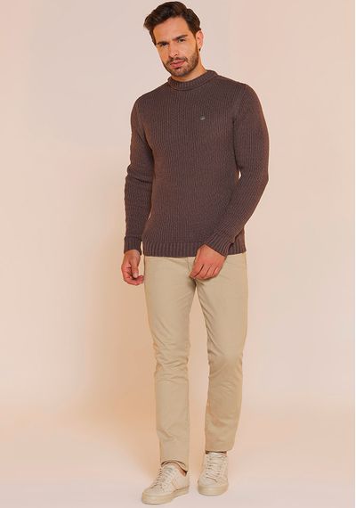 BLUSÃO MASCULINO RELEVOS - 9801.MARROM - RUDÉLY LOJA