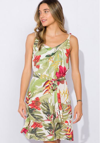 Vestido Viscose Estampado curto - 2637.004 - RUDÉLY LOJA